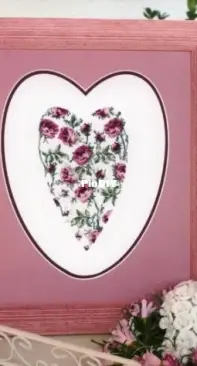 TF Stickdesign - Rosenherz - Heart of roses (La Vie en Rose)