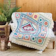 Moroccan Tile Crochet Afghan by Lena Skvagerson