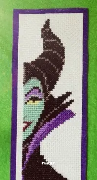 Maleficent Bookmark cross stitch