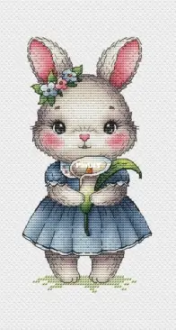 Bunny with A Flower by Svetlana Sichkar