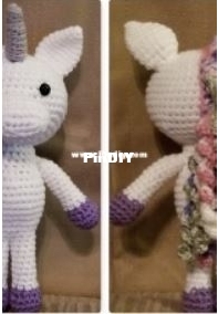 Kellis Kreations - Kelli Jos Newcome - JJ And Pals - Eunice the Unicorn (crochet)