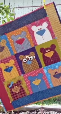 The Red Boot Quilt Company - Scrappy Bears - Antonie Alexander -  Free