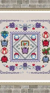Stardew Valley - Winter Junimo Sampler by A Stitch To The Past