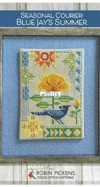 Robin Pickens Cross Stitch Patterns - Seasonal Courier - Blue Jay's Summer