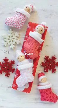 Christmas Baby in Stocking by Sachiyo Ishii