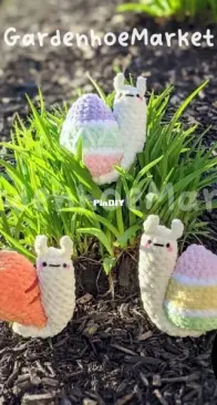 Garden Hoe Crochet _ Easter Snails